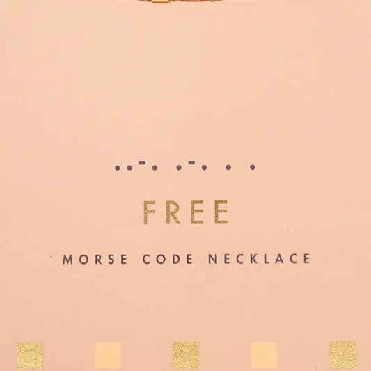 Morse Code Necklace - Gold - Free