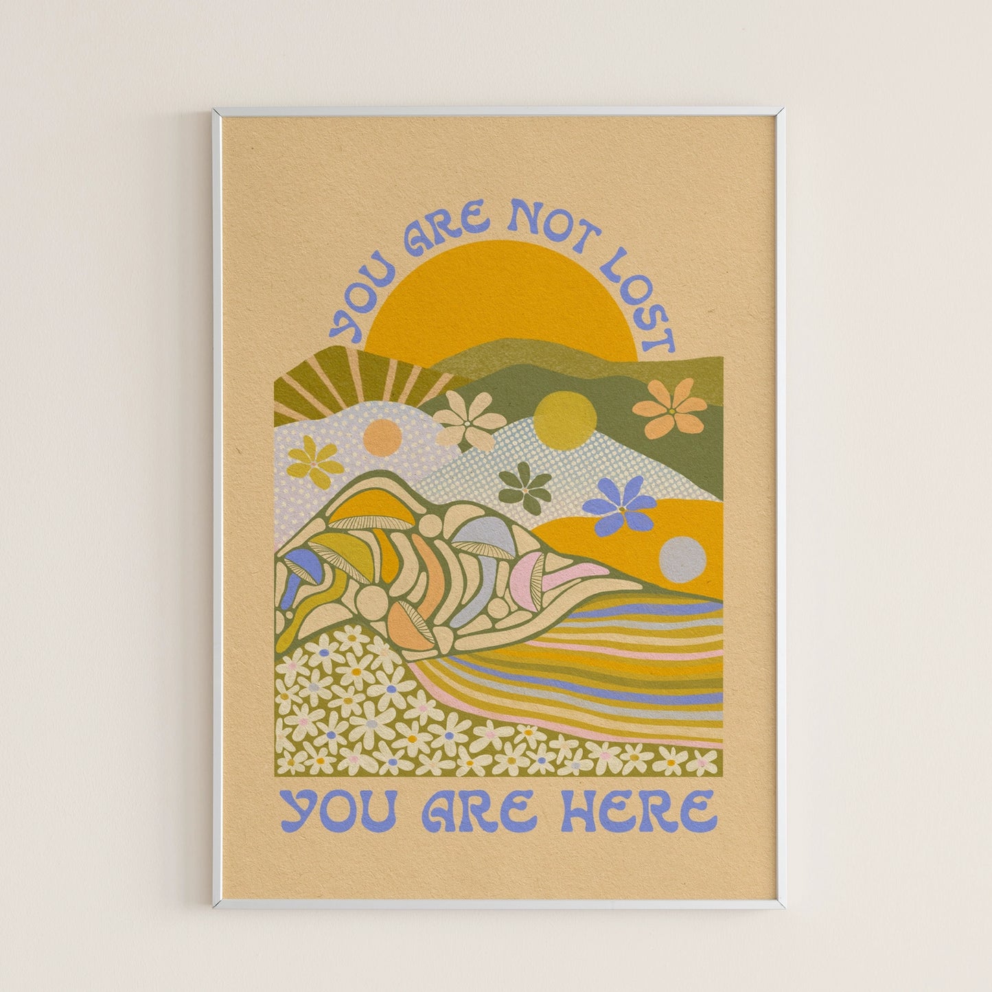You Are Not Lost, You Are Here 5x7 W/ Quote - Print