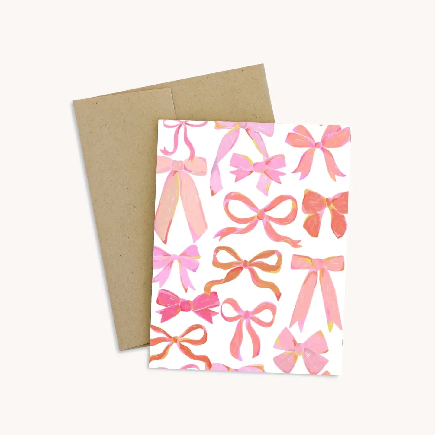 Elyse Breanne Design - Pink Bows Greeting Card