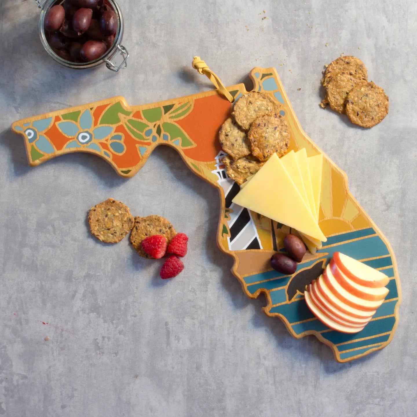 Florida Cutting Board with Artwork by Summer Stokes