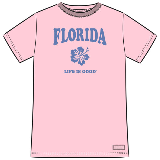 Women’s Crusher Clean Florida Hibiscus Pink Shirt