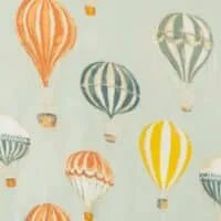 Vintage Balloons Organic Cotton Muslin Swaddle Blanket
