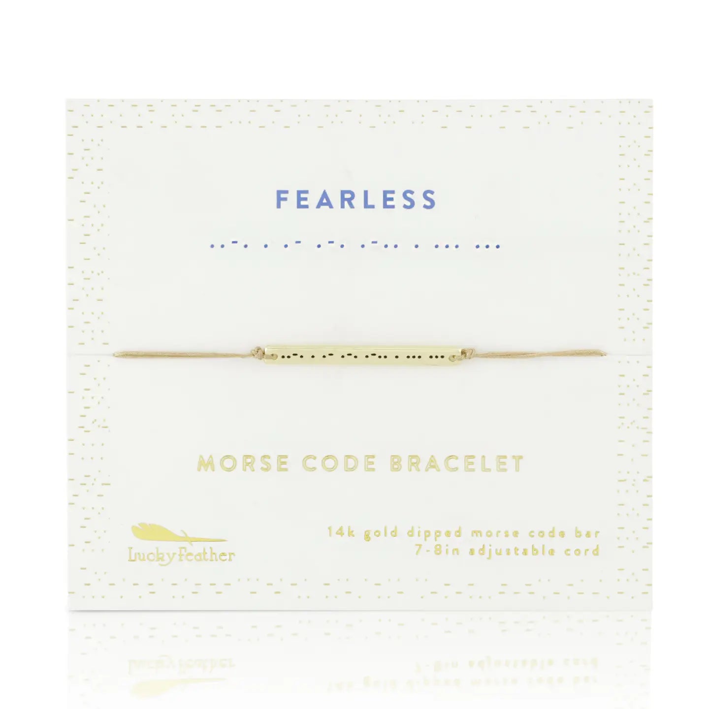 Morse Code Bar Bracelet - Fearless