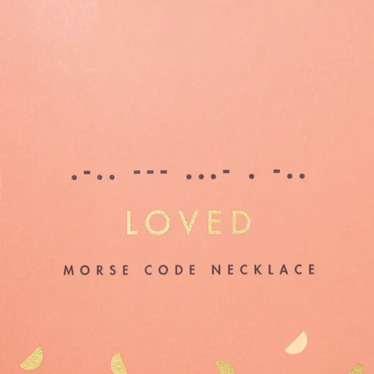 Morse Code Necklace - Gold - Loved