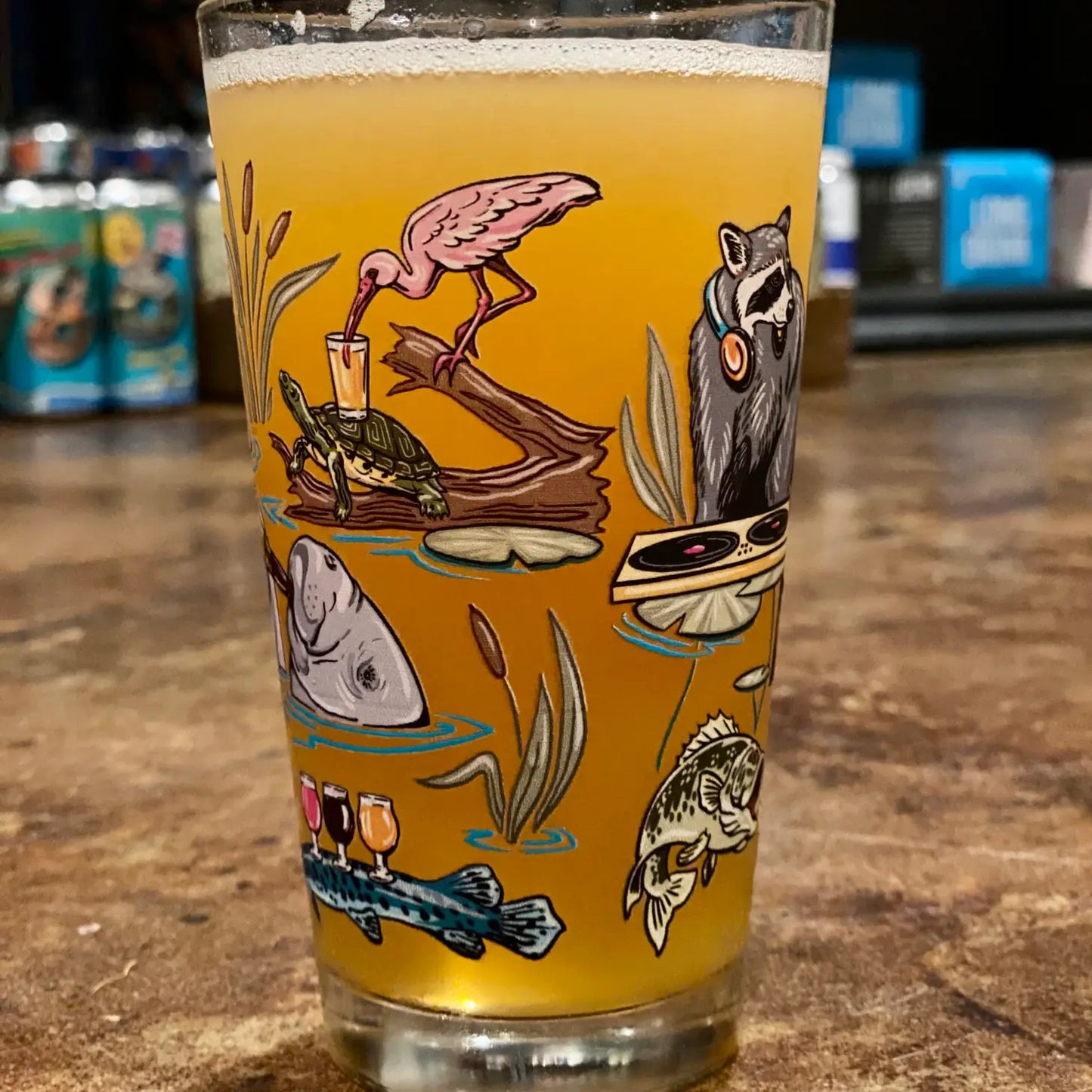 Party Animals Pint Glass